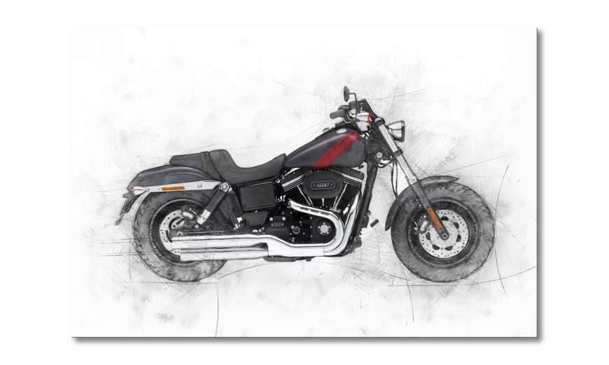 Das Leinwandbild "Motorbike uno"  - 60x40cm