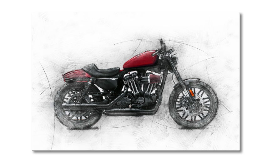 Das Leinwandbild "Motocycle uno"  - 60x40cm