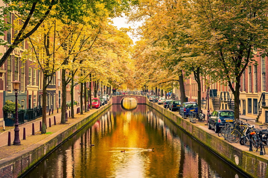 Die Vlies-Fototapete "Amsterdam Autumn"