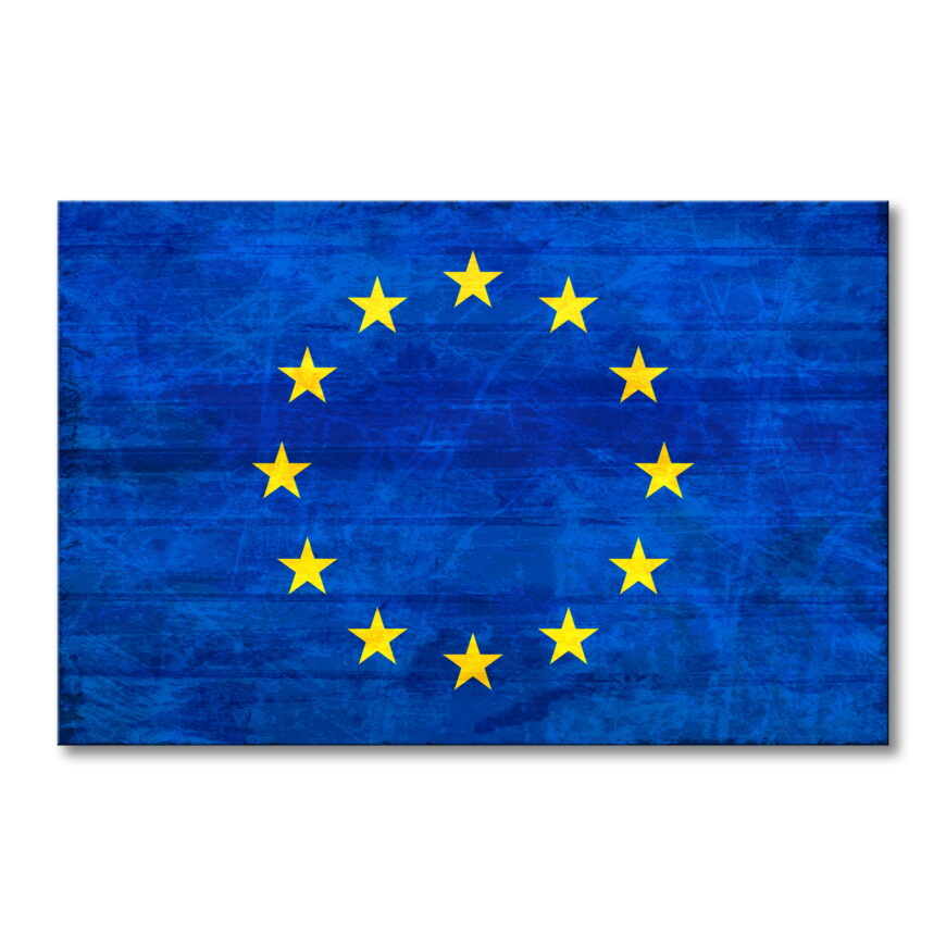 Das Leinwandbild Europa - Flaggen