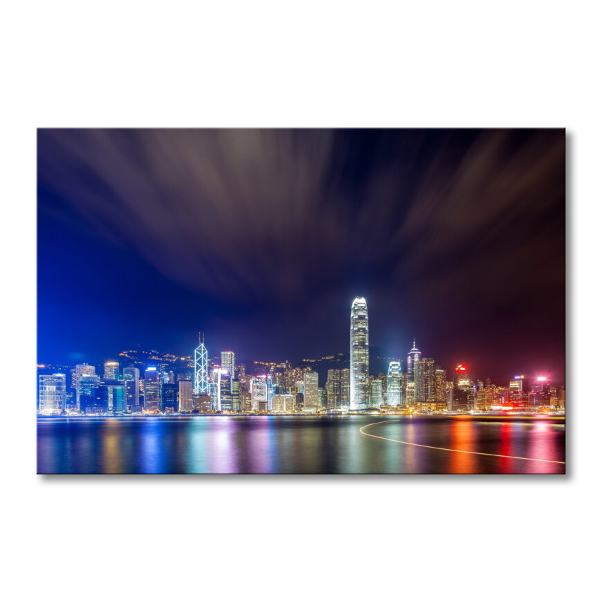 Das Leinwandbild Hongkong at Night - Städte