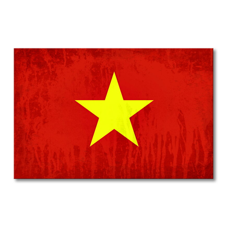 Das Leinwandbild Vietnam - Flaggen